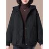 2026 New Style Women's Hooded Cotton Jacket: Autumn/Winter Loose & Thickened Velvet-Enhanced Outerwear