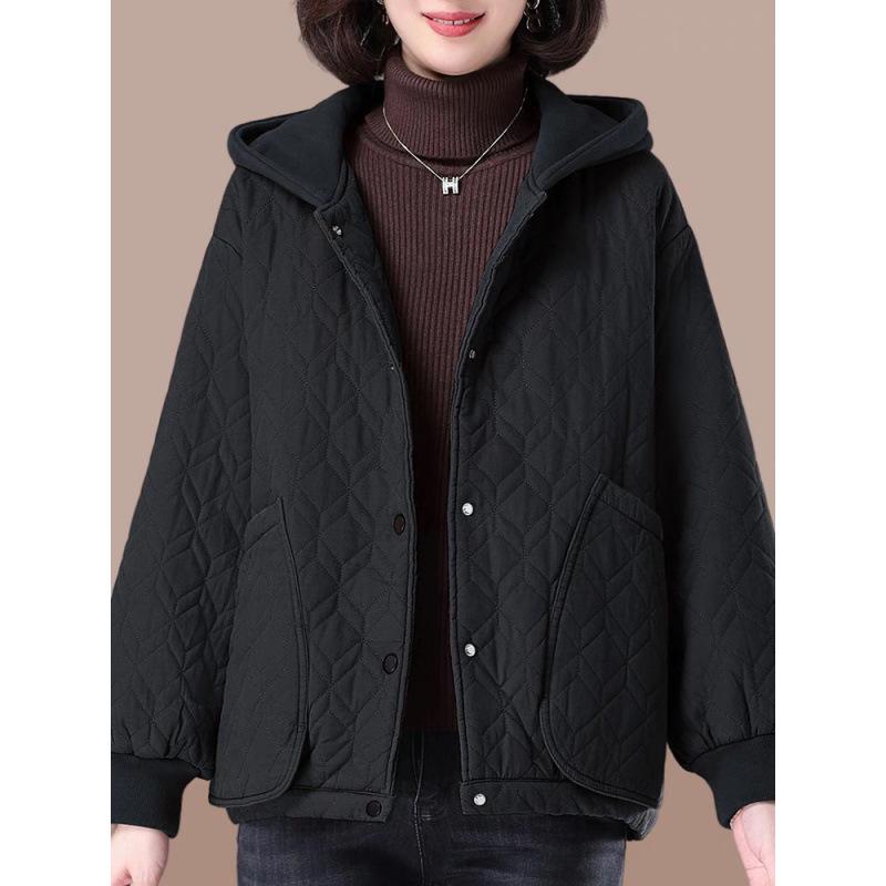 2026 New Style Women's Hooded Cotton Jacket: Autumn/Winter Loose & Thickened Velvet-Enhanced Outerwear