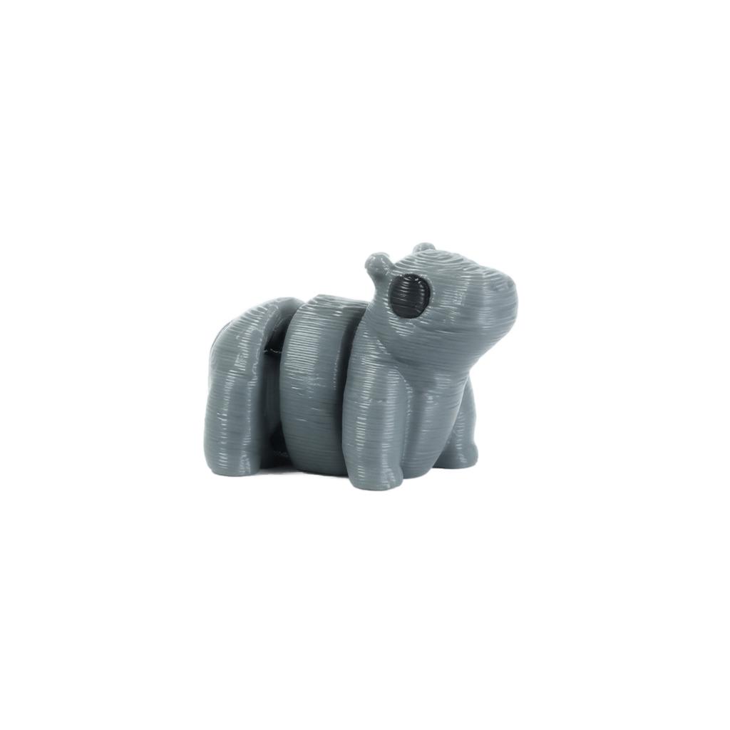 3D Printed Articulated Hippo Action Figure with Movable Joints for Creative Play