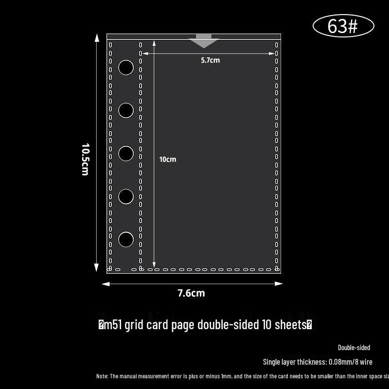 Stylish Transparent PVC Notebook with Colorful Stars - Loose-Leaf Journal Cover (M5/A6/A7)