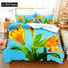 Yellow Flowers Queen Bedding Set Duvet Cover Set Bedding Digital Printing King Size Duvet Cover Set Bedding Sets