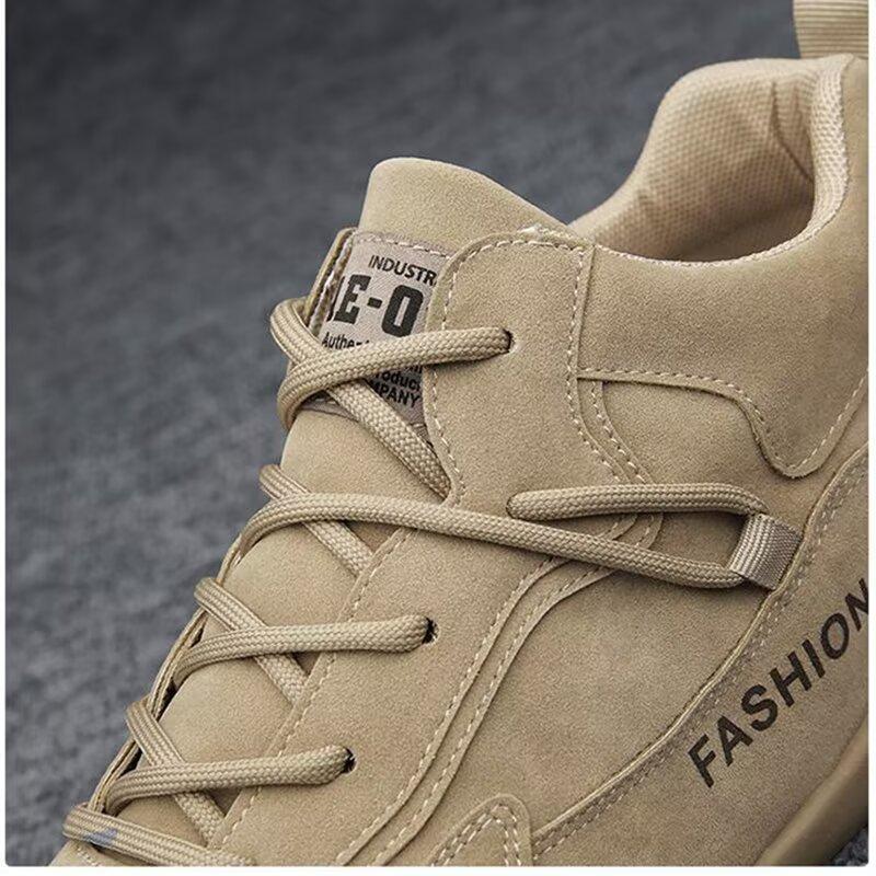 Casual Men's Workwear Shoes Dirt Resistant and Waterproof Boots Retro Suede Men's Boots Soft Soled Lightweight and Wear-resistant Construction Shoes