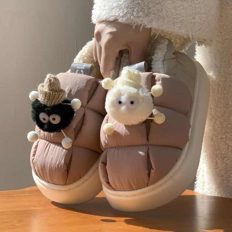 Dicksohlige Samt verdickte warme Baumwollschuhe Herbst und Winter Indoor Zuhause rutschfest Paar Baumwollpantoffeln externer Verschleiß