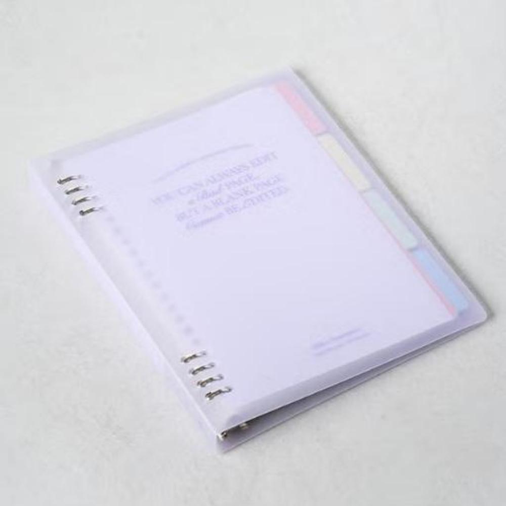 A5 Binder Loose Leaf Notebook Purple 64 Sheets ( 18.3x22.8 Cm / 7.2' X 9' )