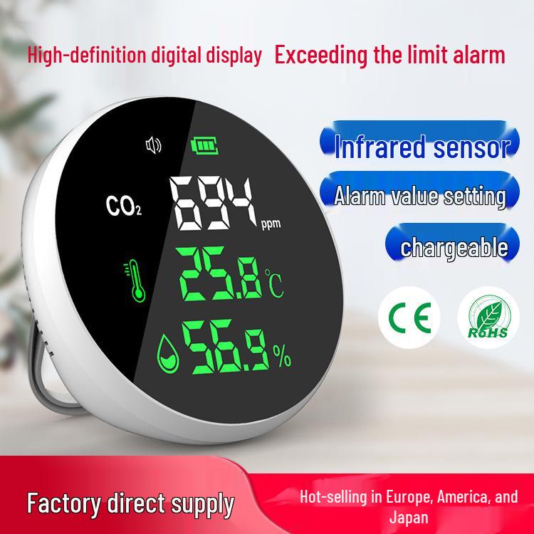 Home 3-in-1 CO2 Detector, Thermometer & Hygrometer with Infrared Probe (Expert Choice, 2025)