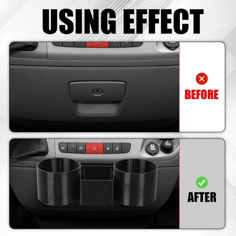 Dual Car Cup Holder Fits For Van Motorhome Fiat Ducato Peugeot Boxer Citroen Relay Van Centre 2007+ Interior Accessories