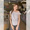Korean Pure Desire Lapel Pleated Off-shoulder Slanted Shoulder Short-sleeved T-shirt Women's Summer New Irregular Design Top