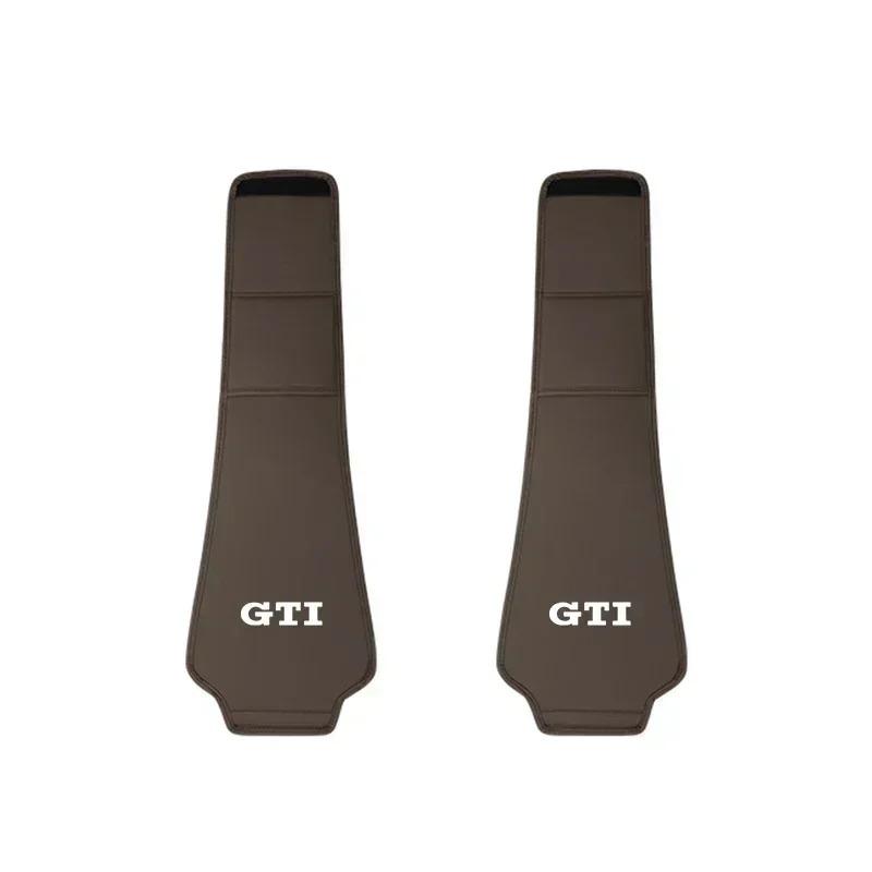 2Pcs Leather Car Seat Headrest Protective Covers Accessories For VW GTI R Line Golf 6 Passat CC Polo Tiguan Arteon Touareg Caddy AS3H