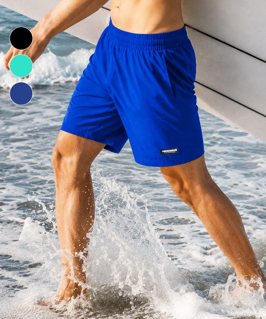 Helingbon Men'S Mid-Length Rash Guard Shorts Swim Pants (3 Colors) / Ai336M