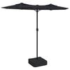 Vidaxl Podwójny Parasol Ogrodowy, Czarny, 316X240 Cm