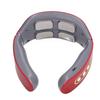 Electric Pulse Neck Massager with Heat 6 Modes 9 Levels 4 Pads Cordless Cervical Spine Massager Red