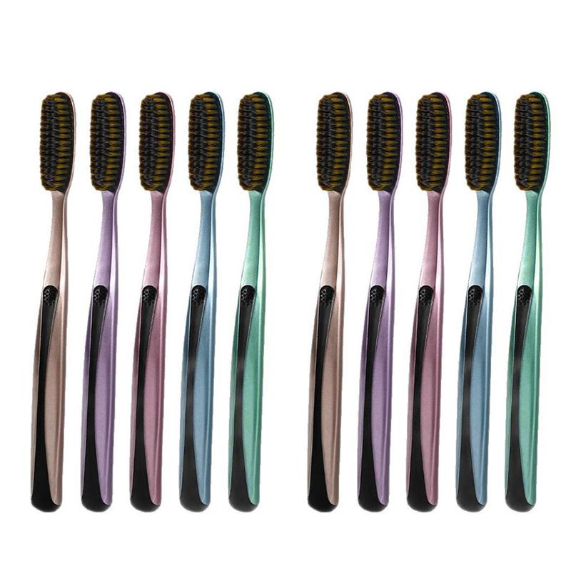 5/10pcs widened and extended brush head soft hair toothbrush for adult households