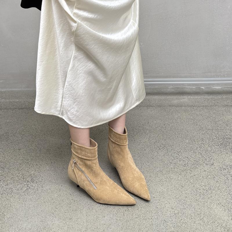 Fashion SUOJIALUN 2025 Winter New Brand Women Short Boots Shoes Fashion Pointed Toe Ladies Elegant Ankle Boots Thin Low Heel Dress Pumps