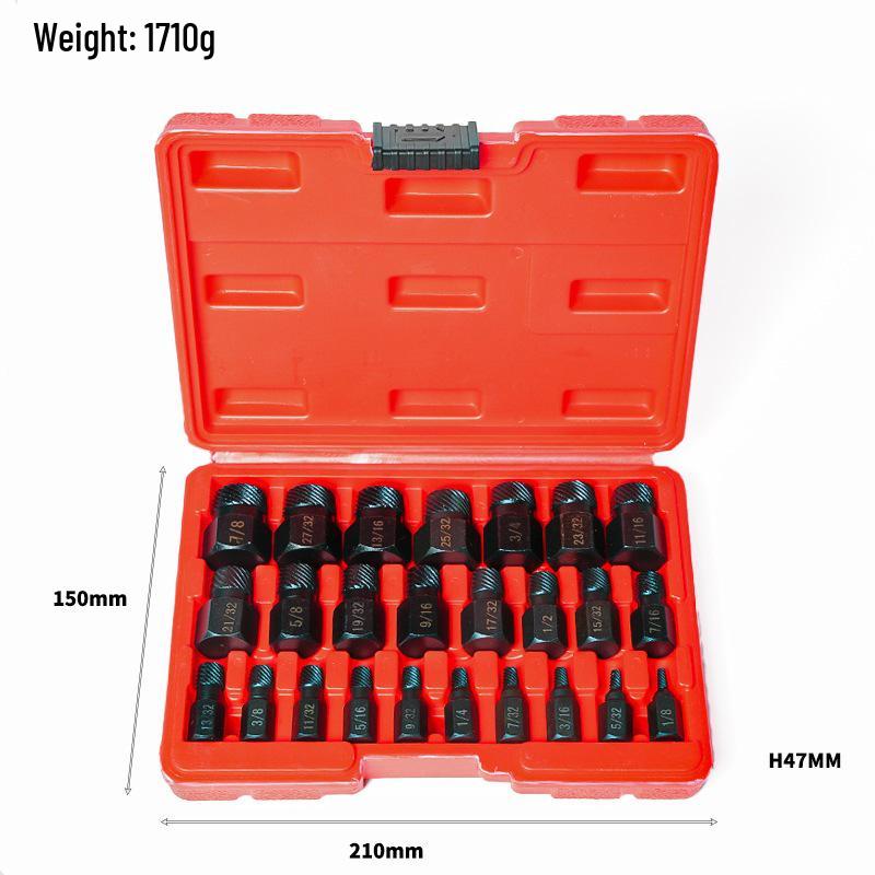 26-Piece Damaged Screw and Nut Extractor Set