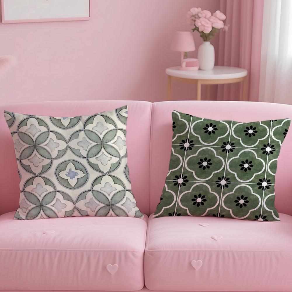 French Retro Print Pillow Case Soft Plush Fabric DoubleSided Printed Cushion Cover Warm Winter Sofa Pillow Case