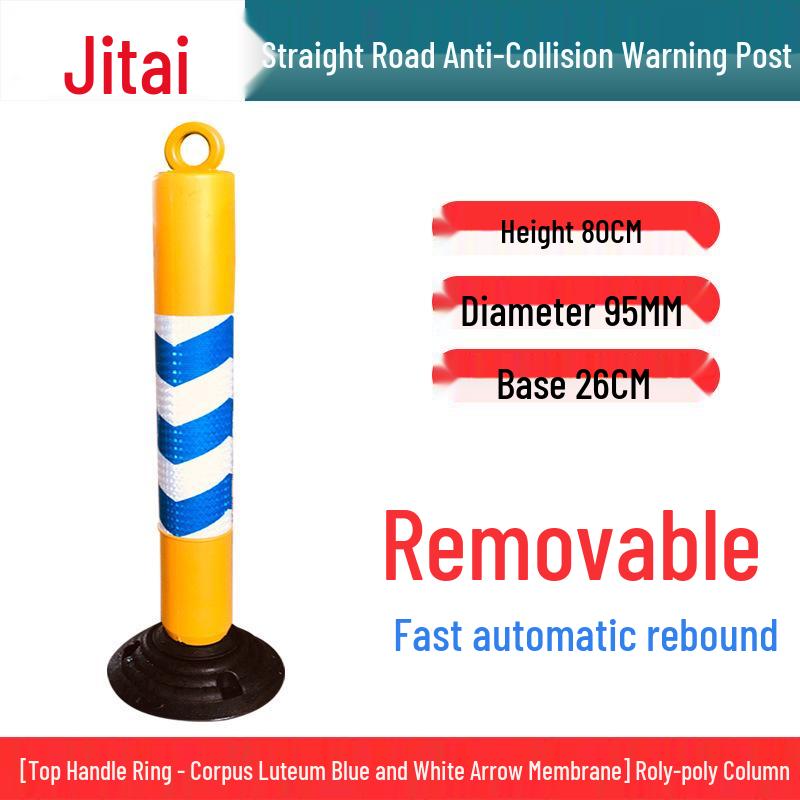 Jitai 75cm Reflektierender Gummi-Verkehrssicherheitspfosten
