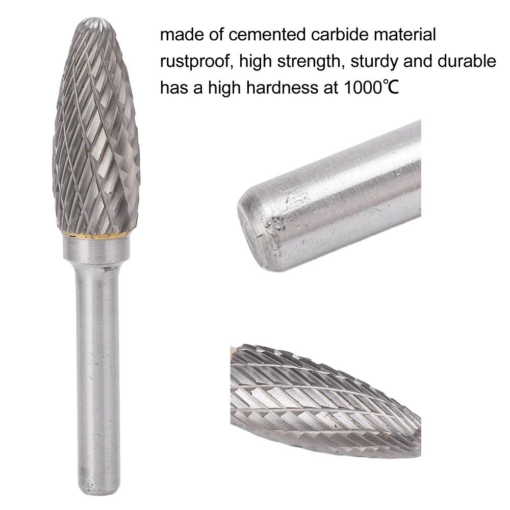 Double Cut Burr Rotary File Tree Shape Carbide Rotary Burr Tree Shape Burr Chassis Metal Polishing
