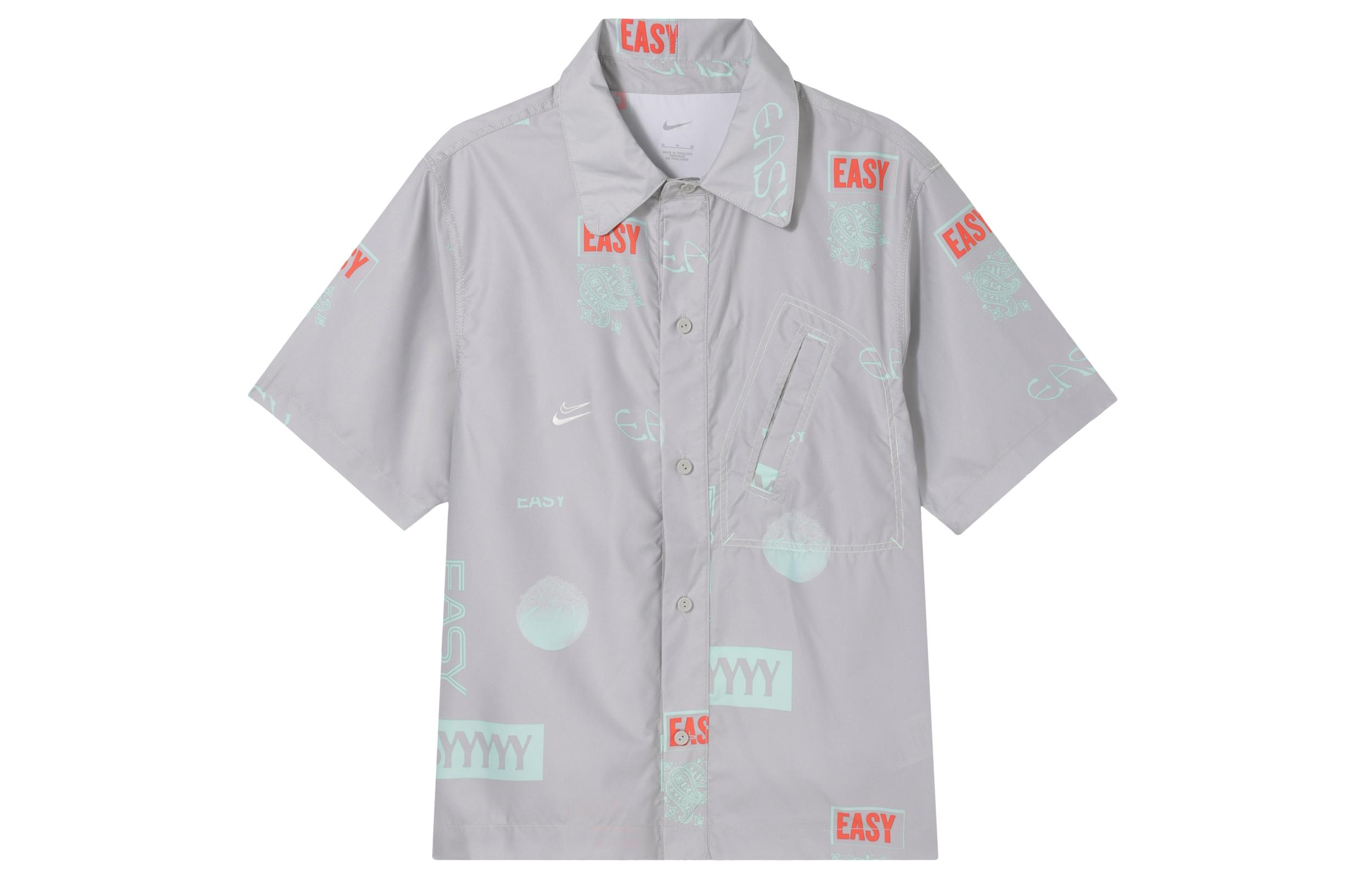 Nike Shirts Men s Mist Gray Lapel Moderate Other DO4024-097 XL