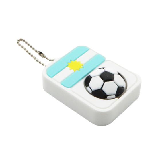 Football Clicker Fidget Toy with Ball Chain Stress Relief National Flag Football Decompression Button Keychain Pendant Backpack Charm Fans Gift