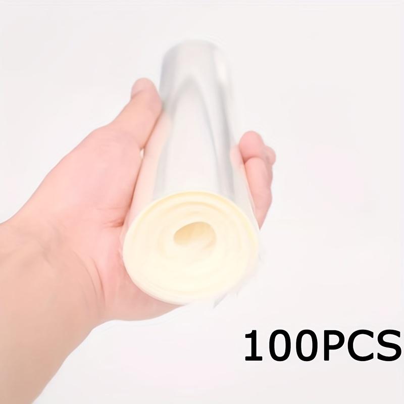 

WTEMPO Термоусадочные пакеты 100 шт. Прозрачные ПВХ термоусадочные пленки для упаковки мыла ручной работы, шариков для ванны, свечей в банках и самодельных поделок 100pcs*20*35cm бежевый