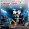 3 Way Refrigerant Manifold Gauge Set with Hose Hook Accessories Professional AC Diagnostic Tool for R12 R22 R404A R134A Systems