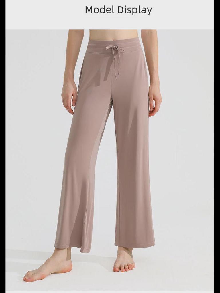 PLUS Modal-Hose mit weitem Bein, drapiert, elastischem Bund und Kordelzug für Freizeitsport oder Yoga