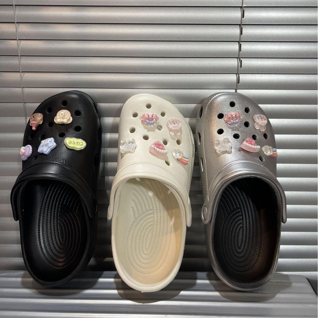 New summer hole shoes slippers women's outer wear summer thick-soled going out sandals women's bag head drag