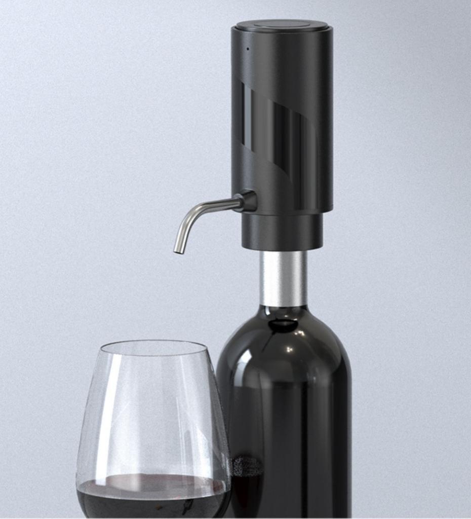 Electric Wine Aerator Dispenser with USB Cable Silicone Tubing for Quick Decanting Portable Lightweight Design Easy To Clean