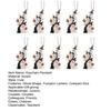 2/3/5/8/10Pcs Halloween Keychain Pendant 2D Spooky Ghost Pumpkin Design Acrylic Halloween Decoration Keychain Pendant