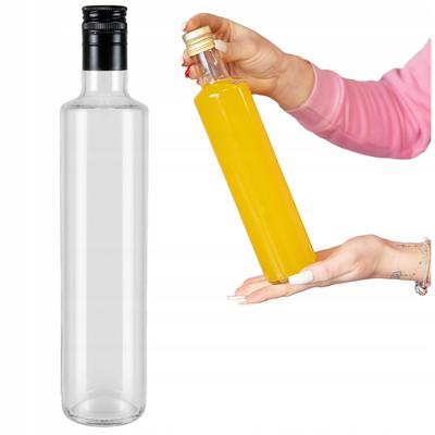DORICA GLASS Bottle 500 Ml COLOURLESS for Olive Oil, Tinctures, Vinegar, Juice 0.5l