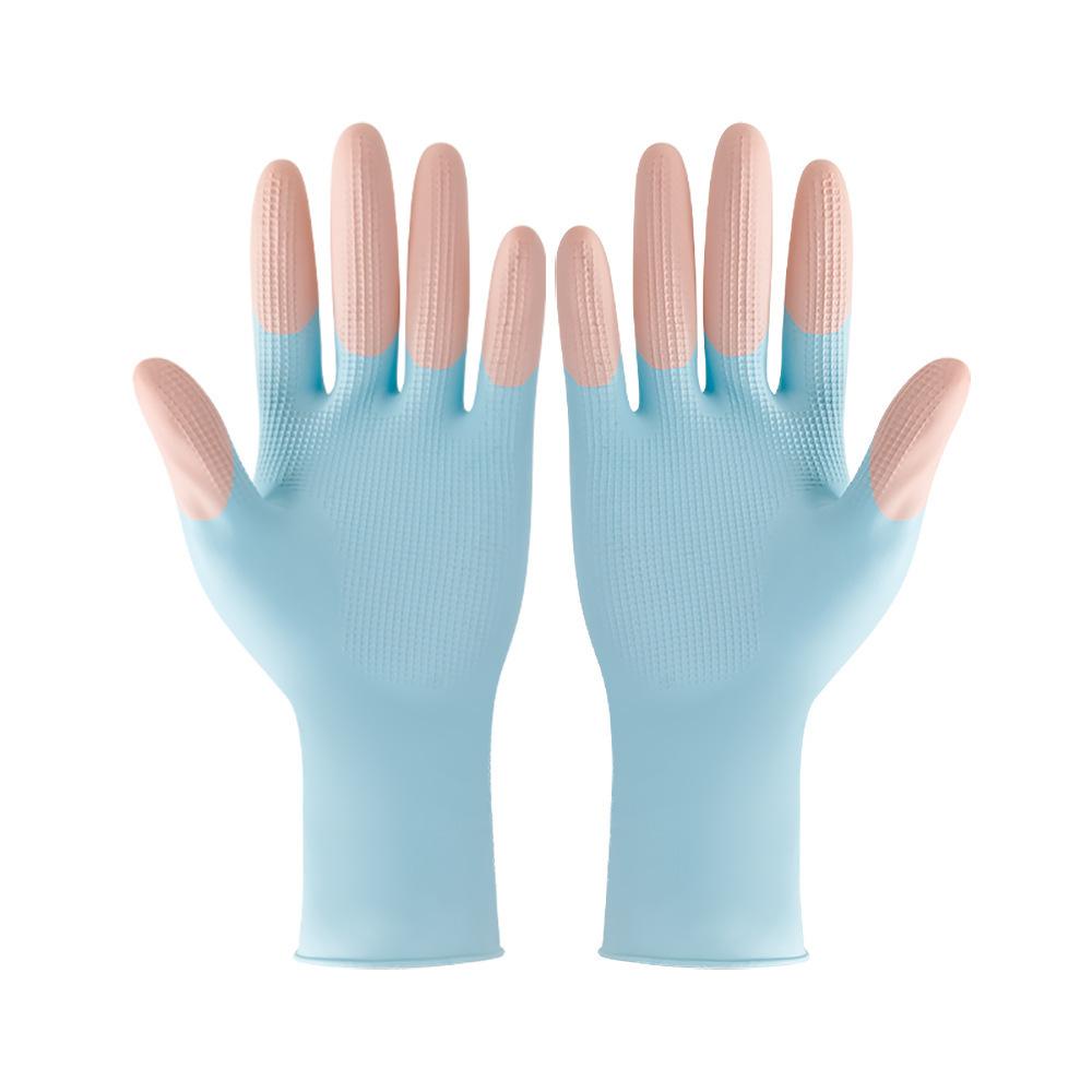 Verdickte Gummihandschuhe, Langlebig, Wasserdicht, Sauber, Zum Spülen, Wäschewaschen und in der Küche, Lang anhaltende Schutzhandschuhe für den Hausgebrauch