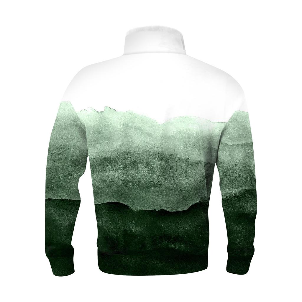 Vår och höst mäns stående krage sweatshirt är utomhus casual tröjor toppar