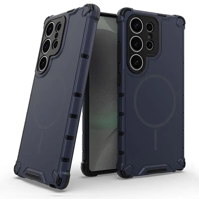 Neues Luxus und Cooles Magnetisches Kabelloses Lade Anti-Fall Panzergehäuse für Samsung GalaxyS26 S25 S24 S23 Ultra Plus Magsafe Hülle