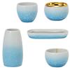 Sunmany Japanese Modern Buddhist Altar Accessories 5-Piece Set, Authentic Arita Ware, Made in Japan, Stylish and Inspired by Your Interior. Includes F