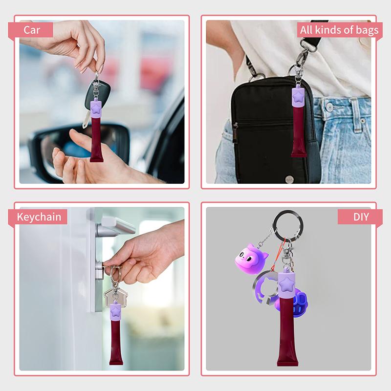 1 Stück Silikon Lipgloss Schlüsselanhänger Kappen für Frauen Reise Bequem Schönheitsprodukt Zubehör Reise Make-up Werkzeug Zubehör