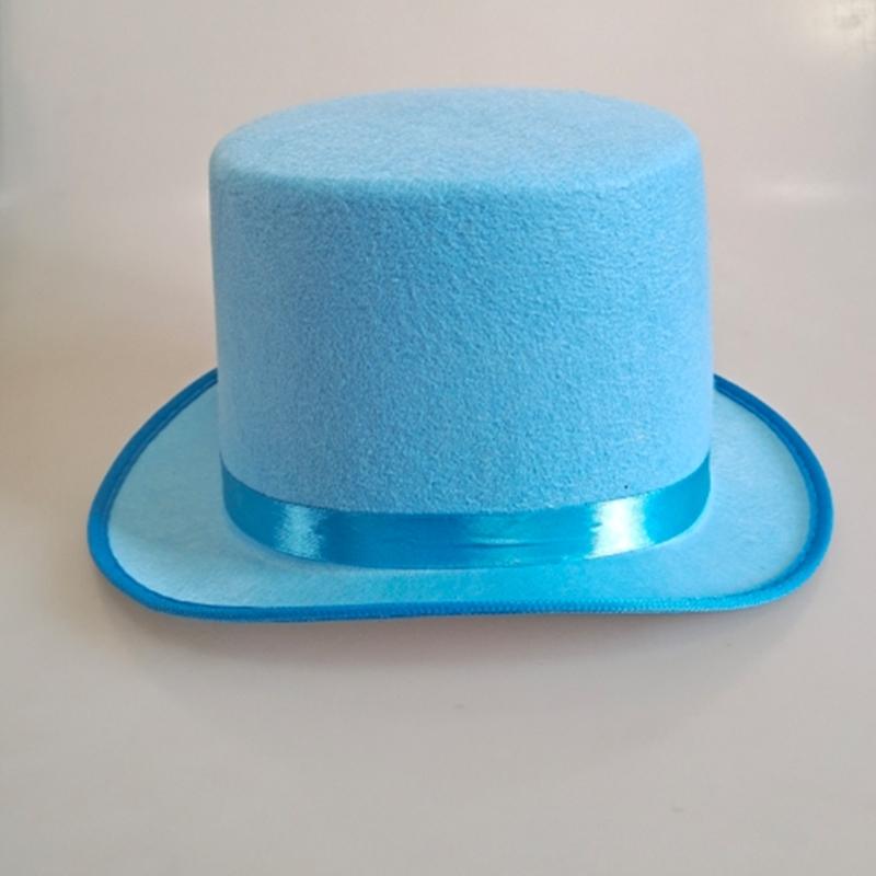 Sombrero de Copa de Mago para Cosplay Fieltro Gorro de Mago Accesorio para Disfrazar Adultos Adolescentes
