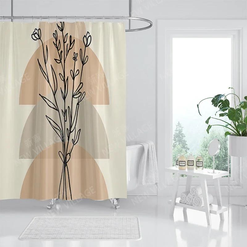 Waterproof fabric shower curtain Bathroom curtain accessories 180x200 Bath curtain for shower 240*200 nordic boho decor 240x200