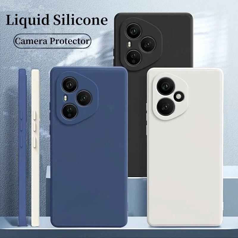Original Liquid Silicone Phone Case For Honor 400 400Pro 400Lite 5G  Candy Colour TPU Shockproof Protect Soft Back Cover