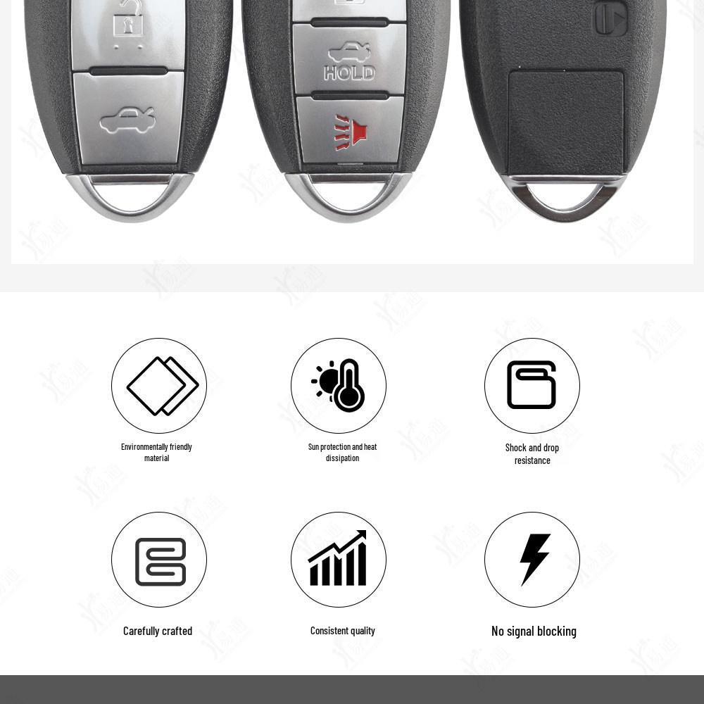KYDZ 4-Button Smart Key Card for Nissan Model 3 - Remote Key, No Logo