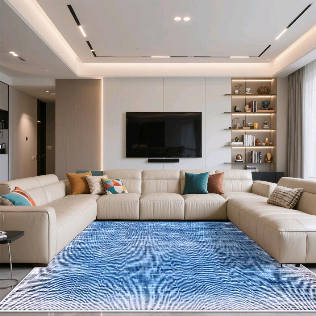 Modern Style Solid Color Living Room Home Rug Gradient Non-slip Cute Girl Room Decor Bedend Carpet Easy Clean Entrance Door Mat