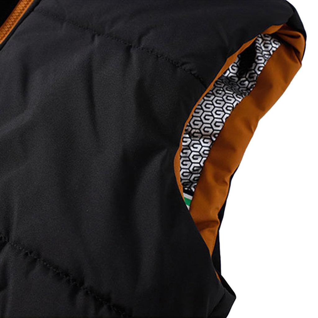 Men's Outdoor Casual Hooded Waterproof Vest, Loose Waistcoat With Cotton And Thick Warm Jacket