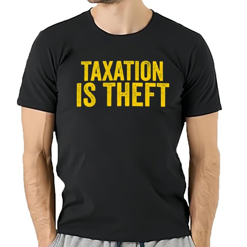 Camiseta libertaria de impuestos is Theft para hombres  camisetas de entrenamiento  nueva edici