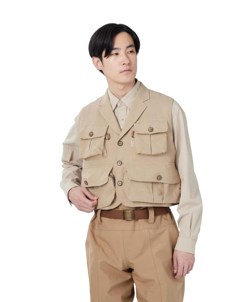 Snow Peak Maßgeschneiderte Angelweste Oberbekleidungsweste XL BEIGE SPTL-JK-26SU901 Mittelschicht Herren Damen