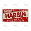 Artisian INDIA CHINA INDONESIAN License Plate Landmark State Metal Sign City Decorative Plaque Wall Decor Garage Bar Pub Club