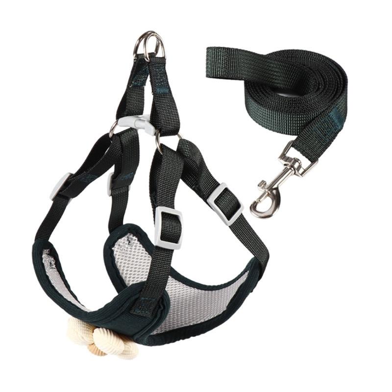 

Поводок для собак, поводок-жилет с милым цветком, веревка для жилета, 4 фута длиной, поводок для дрессировки домашних животных, ходьбы, плавания, походов XL темно-зеленого