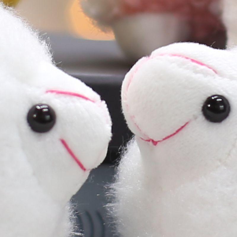Cute Cartoon Alpaca Super Cute Schoolbag Small Doll Pendant Keychain Girl Heart Doll Plush Toy Small Gift