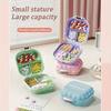 1 Portable Pill Box, Suitable for 7-Day Travel, 7-Compartment Pill Organizer, Sealed Storage Container, Jewelry Case
