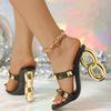 Scarpe da Donna Sandali Moderni Tacchi Scarpe con Borchie Grandi Tendenza Nightclub Scarpe con Tacchi Alti