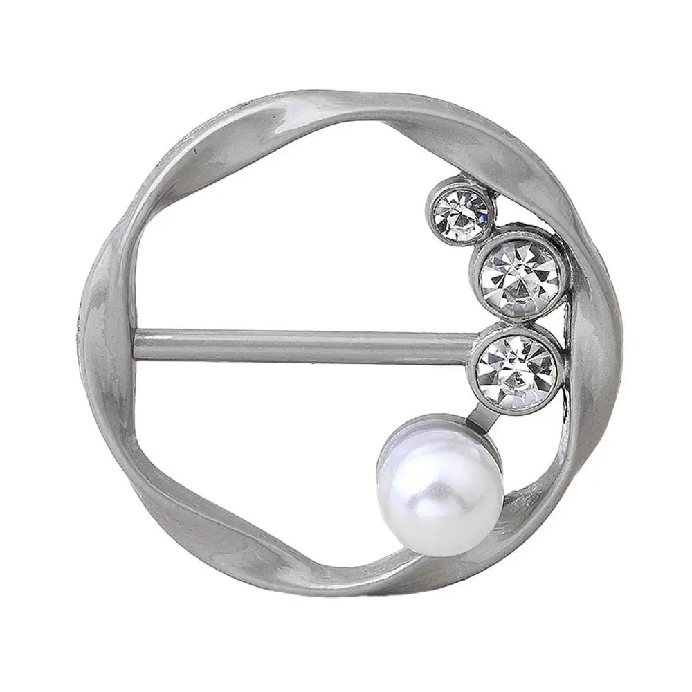 1Pc Scarf Buckle Scarf Ring Shawl T-Shirt Clip Brooch Waist Buckle Silk Clasp Clips Fashion Jewelry