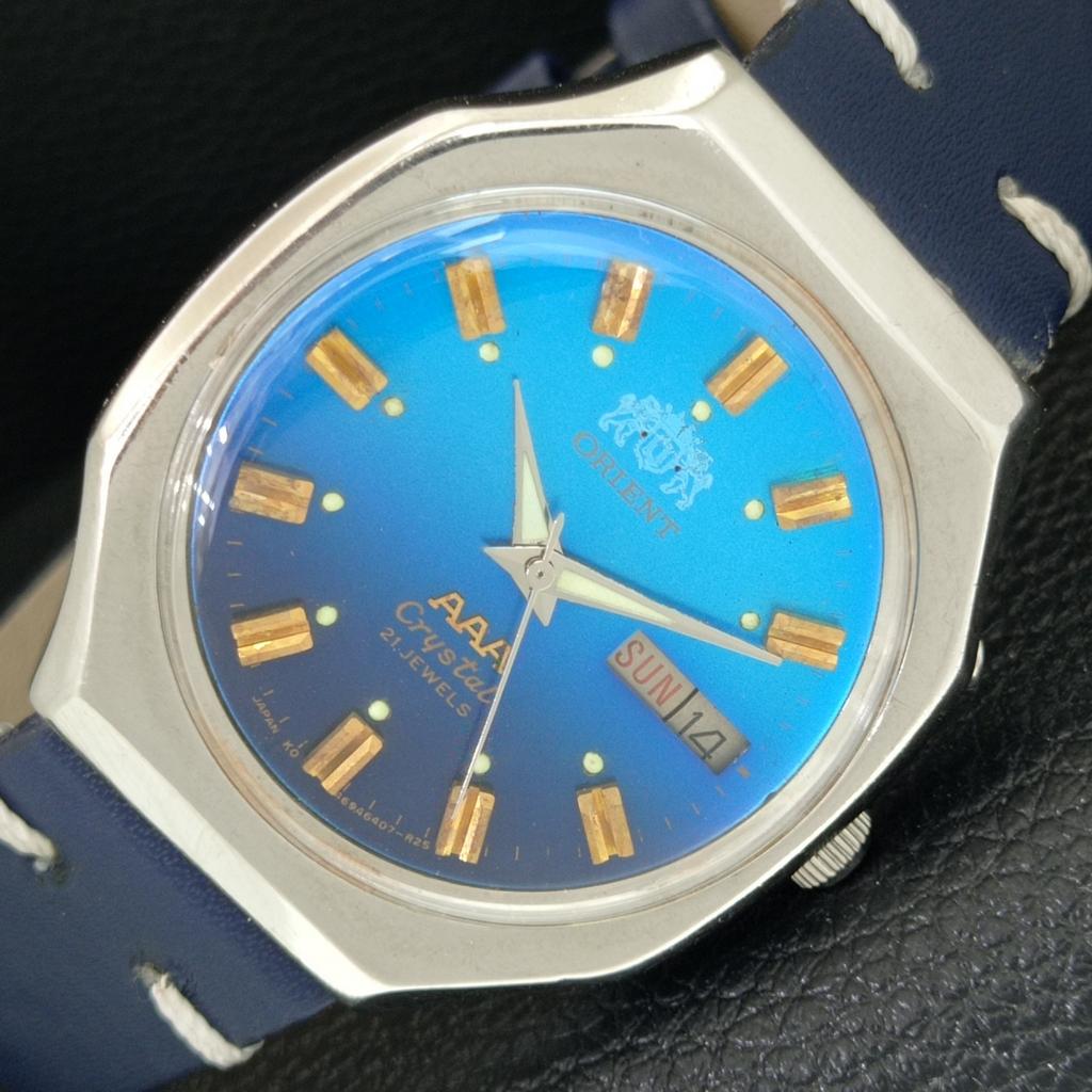 

JAPAN VINTAGE ORIENT AAA CRYSTAL AUTOMATIC MENS ORIGINAL DIAL WATCH a706919-1